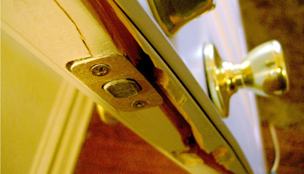 burglary - broken door - home security