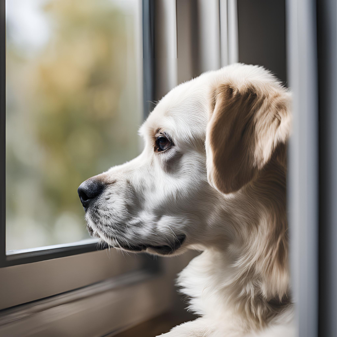 a dog beating the heat inside