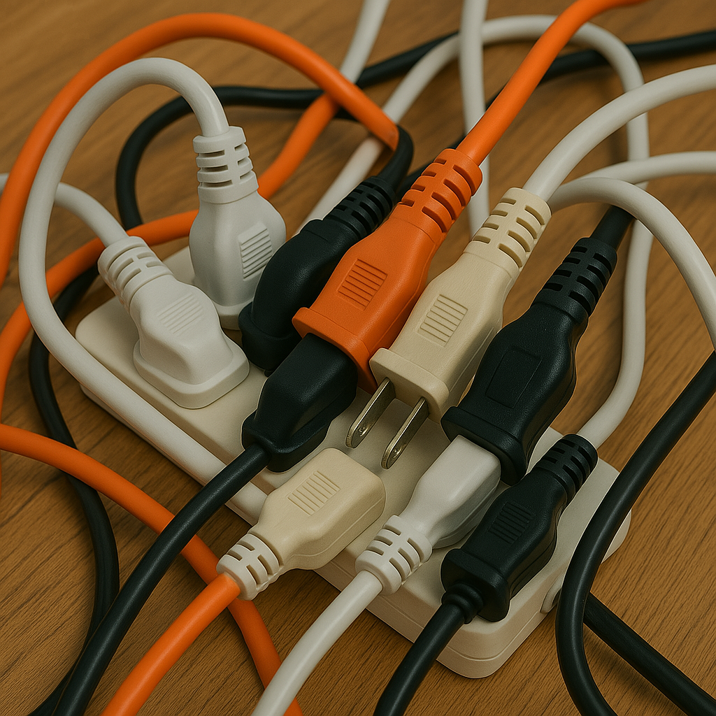 an overloaded power strip