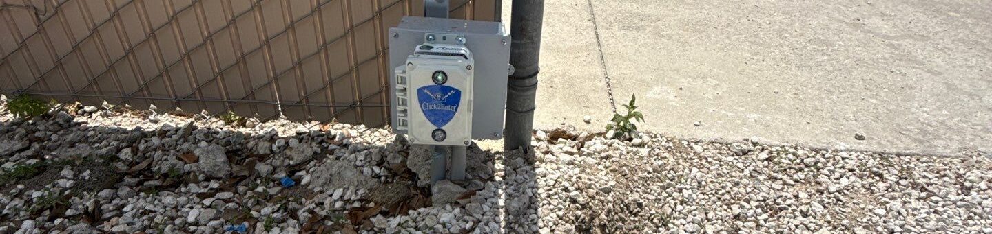 An emergency gate opener at office in League City, TX