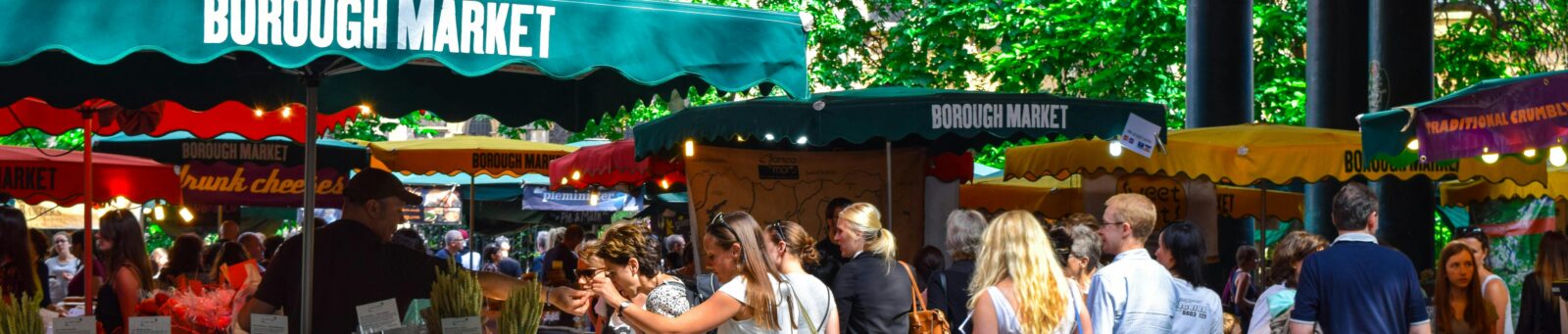 People shopping at an outdoor market