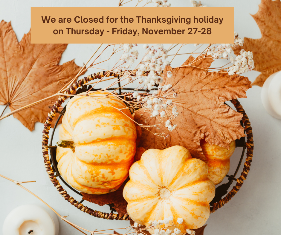 Thanksgiving closed message