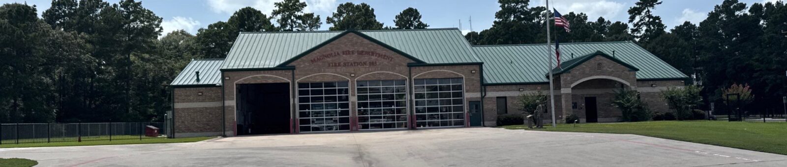 A fire station building in Magnolia, TX
