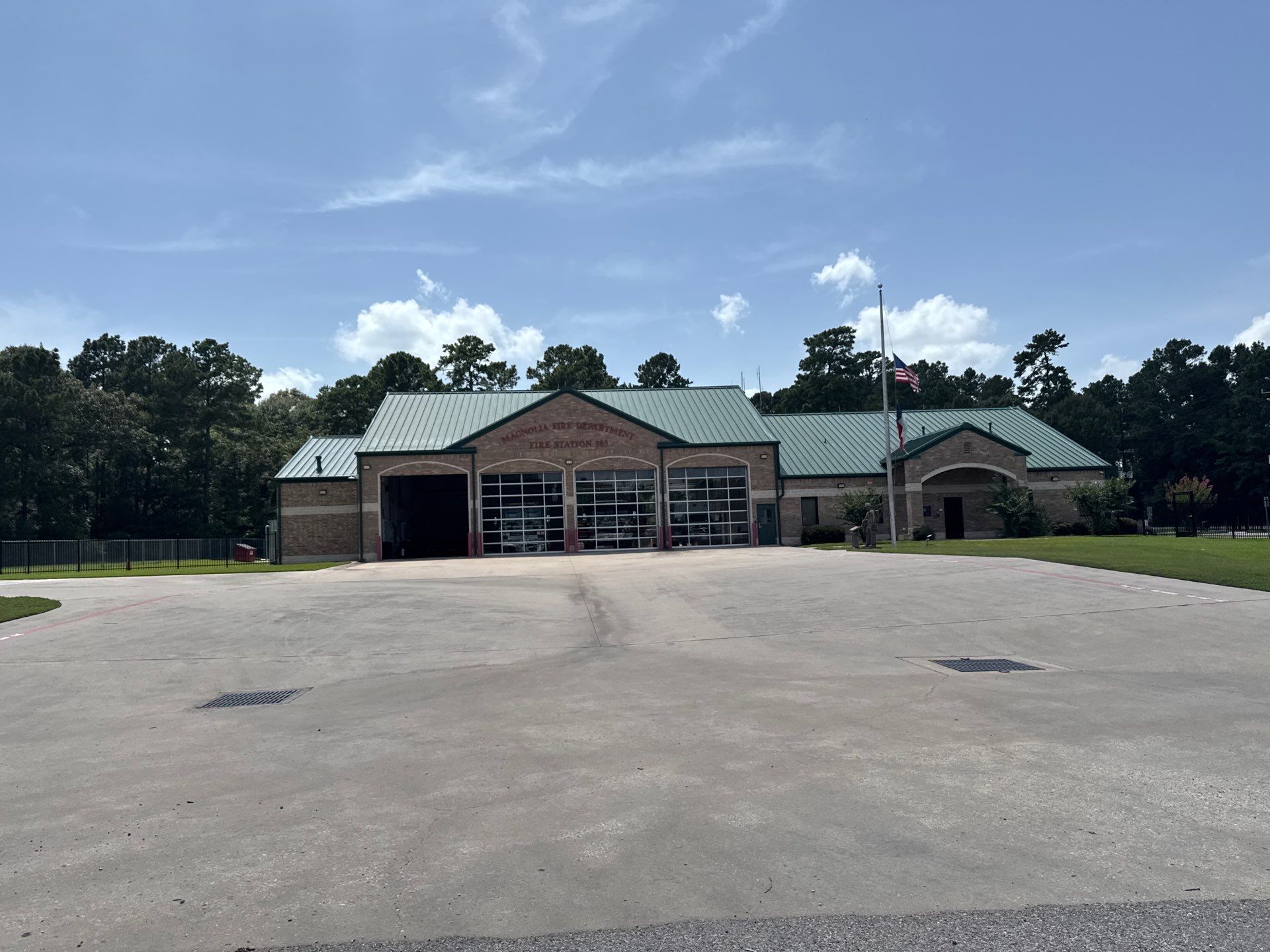 A fire station building in Magnolia, TX