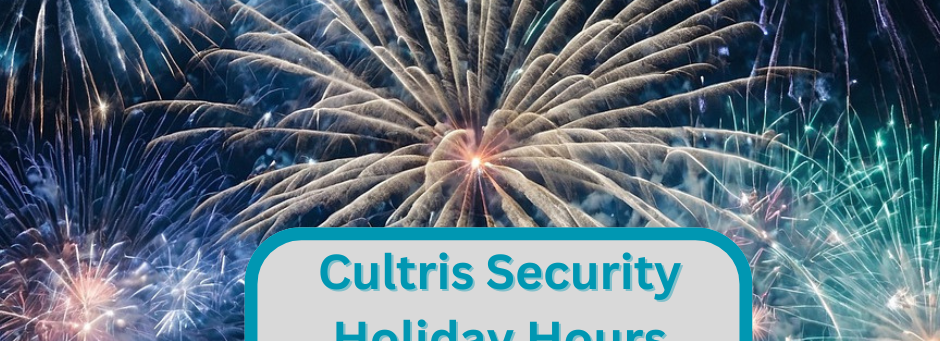 Fireworks background with New Year holiday hours