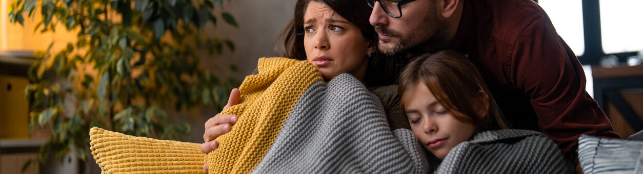 An anxious family at home needing security