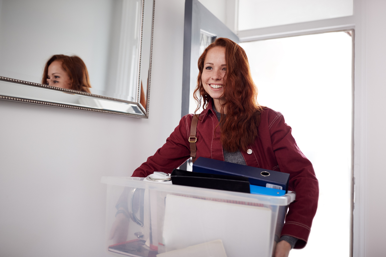 College student moving safely into college off-campus housing