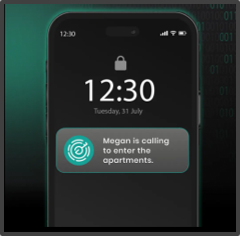 Answering a Smartphone Key call for visitor management